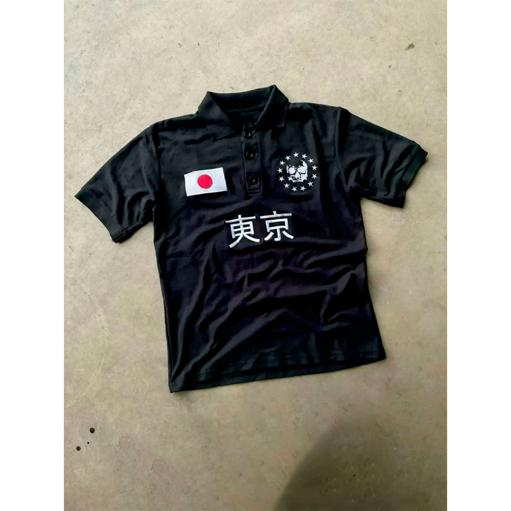 Camisa Polo Piquet Japão Streetwear Algodão em Oferta na Shopee