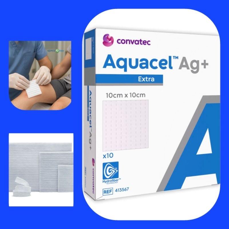 Curativo Aquacel AG+ Extra 10cmx10cm Prata 10 und Original Convatec - Feridas Tratamento Eficaz o melhor Sicratrização em Oferta na Shopee