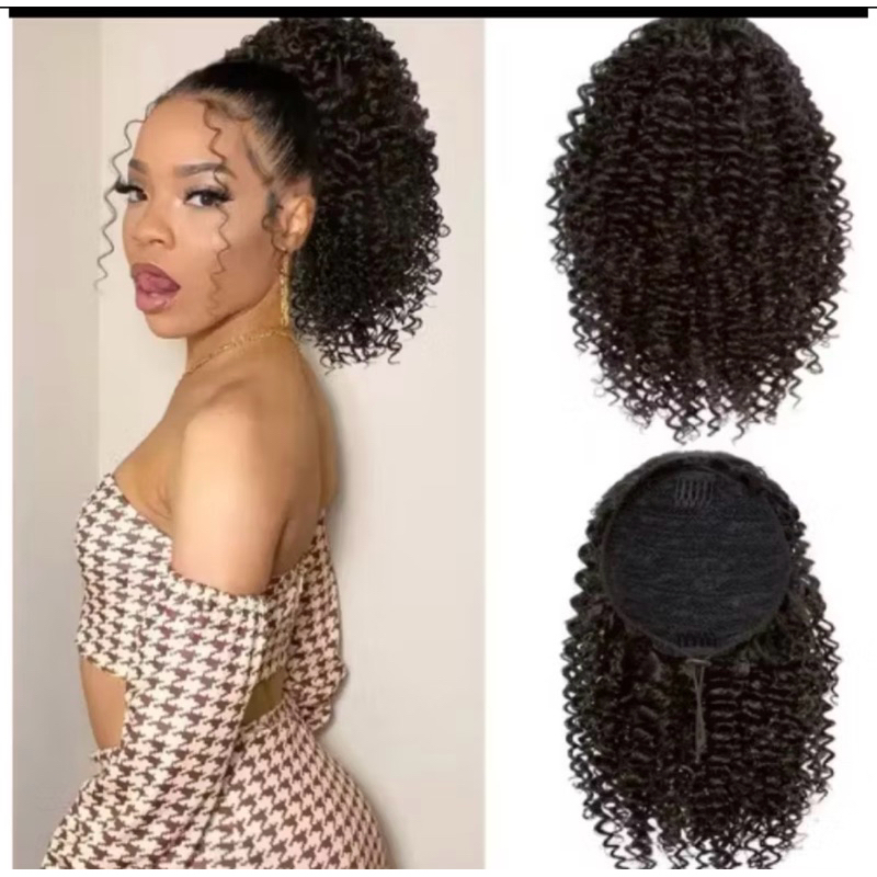 Rabo de Cavalo Curto Cacheado – Aplique Prático e Natural