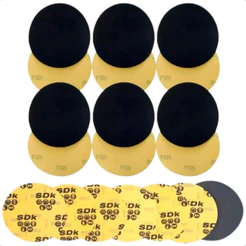 Kit 10 Disco De Lixa Velcro Espanhola 180mm Para Mármore Pedra Vários Grãos Profissional Acabamento