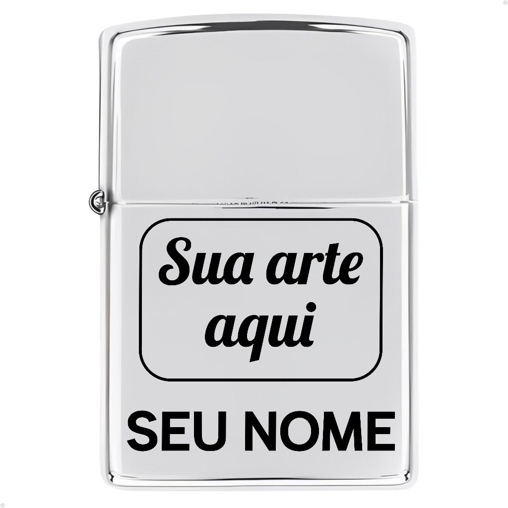 Isqueiro Clássico de Metal Personalizado C/ Nome Arte Ou Logo Vintage em Oferta na Shopee