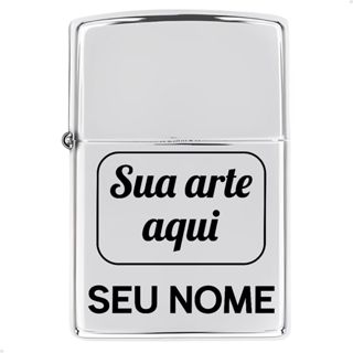 Isqueiro Clássico de Metal Personalizado C/ Nome Arte Ou Logo Vintage em Oferta na Shopee