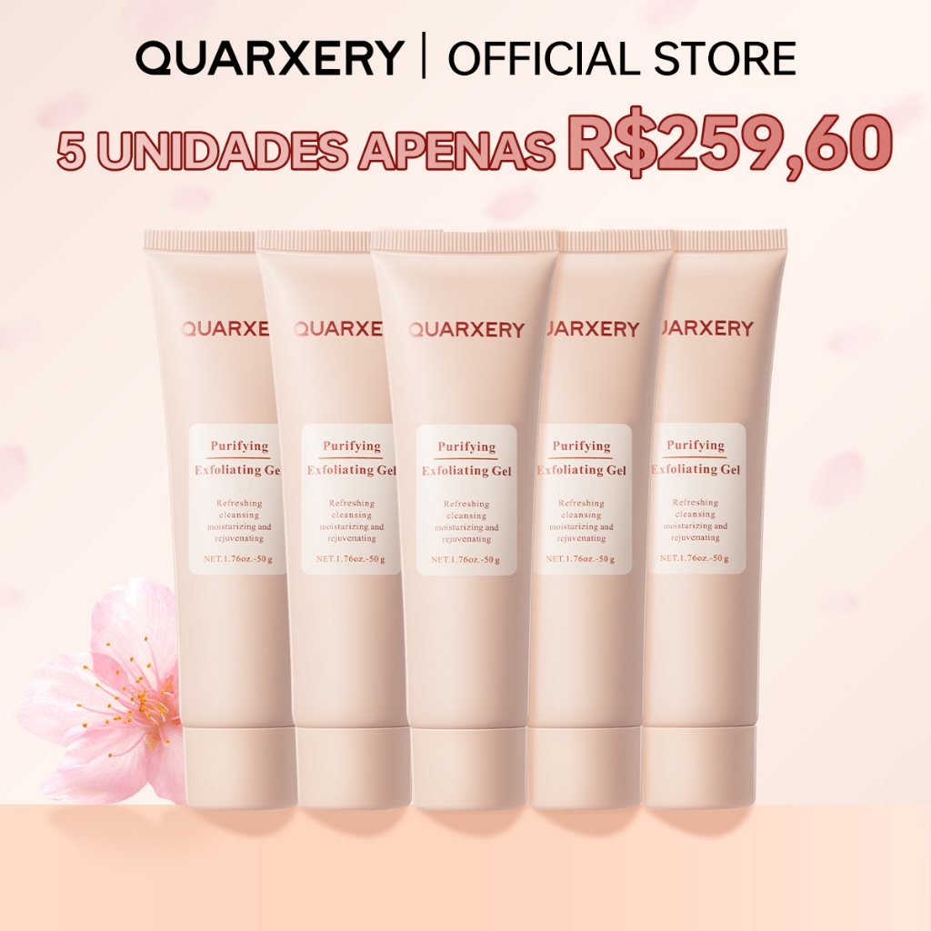 QUARXERY Gel de Esfoliação Suave Clareador Esfoliante Facial e Corporal 5 unidade