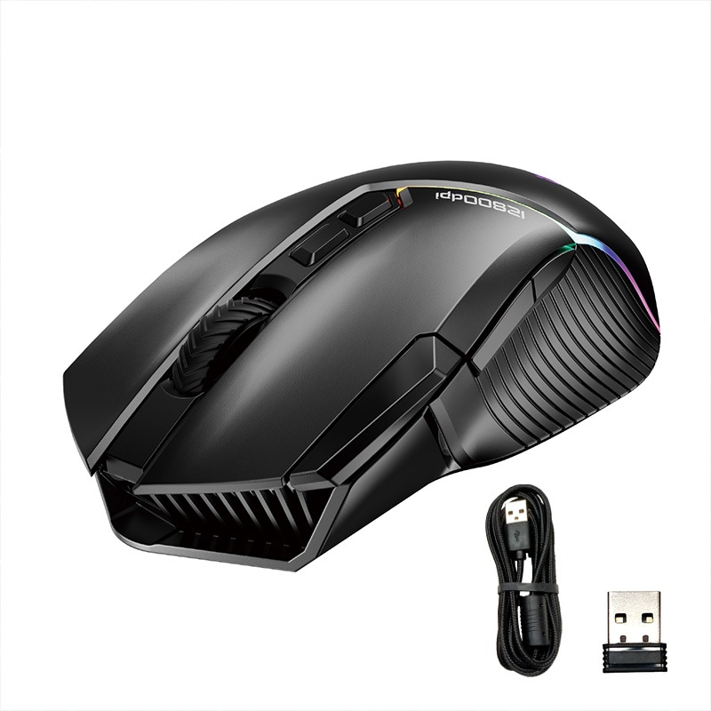 Mouse Gamer Sem Fio Bluetooth Ergonômico RGB 12000DPI Ajustável 3 Modos — foto 8