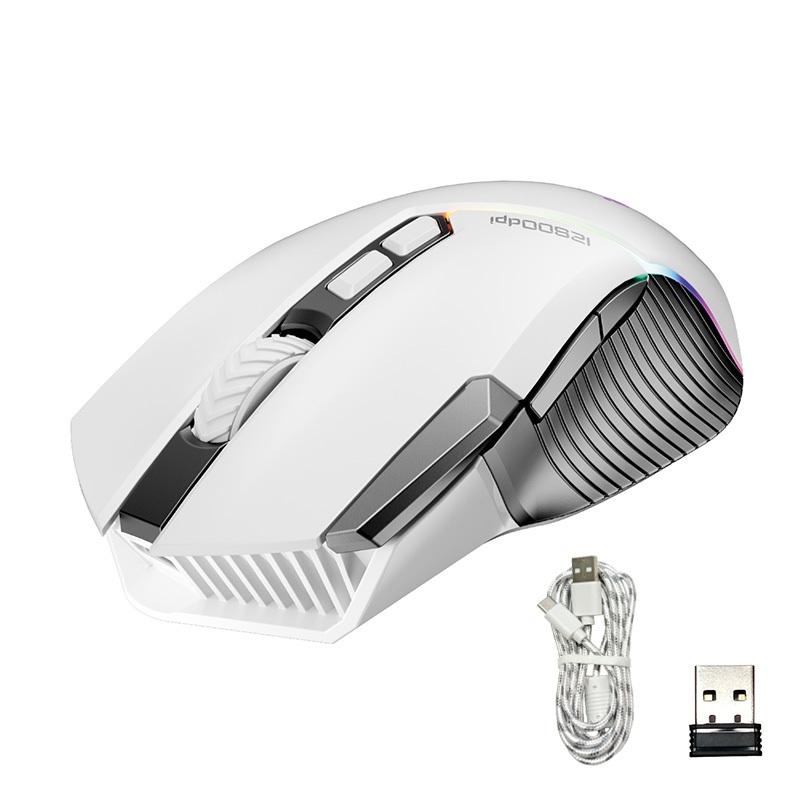 Mouse Gamer Sem Fio Bluetooth Ergonômico RGB 12000DPI Ajustável 3 Modos — foto 9