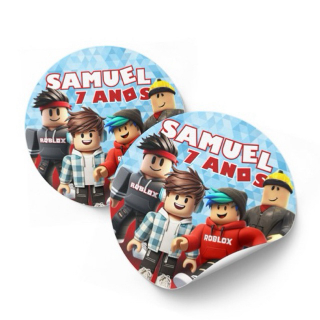 Adesivos Personalizados 4x4cm - Roblox | Lembrancinha de Aniversário  - Qualquer tema