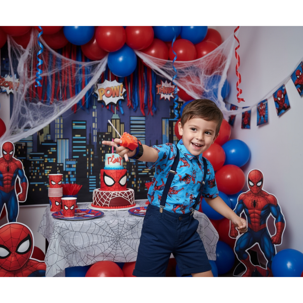 Camiseta Camisa Infantil Menino Homem Aranhacom Gravata Vingadores Camisa Spiderman