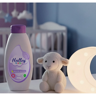 1 Frasco Talco Infantil Hora do Soninho Hipoalergenico Vegano Perfuma Acalma Halley Baby 200g em Oferta na Shopee