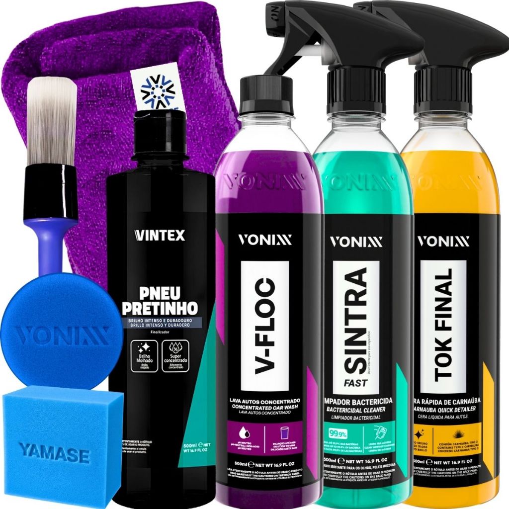 Kit Shampoo V-Floc Cera Tok Final Limpador Sintra Fast Vonixx Pretinho Vintex em Oferta na Shopee