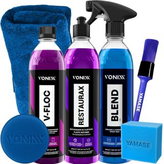 Kit Shampoo V-Floc Cera Blend Spray Vitrificadora Restaurax Vonixx em Oferta na Shopee