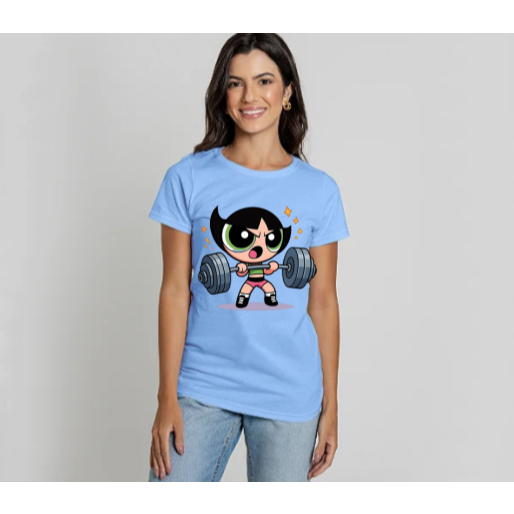 Baby Look Feminina Estilo Estampada Meninas Super Poderosas – Docinho morena