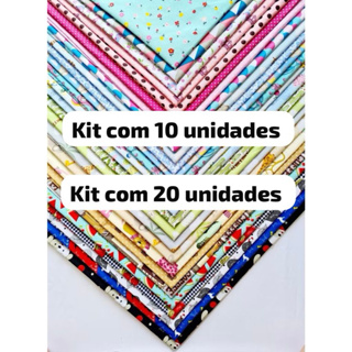 Kit Retalhos Tricoline 100% Algodão 25x45 | Cortes para Patchwork e Costura em Oferta na Shopee