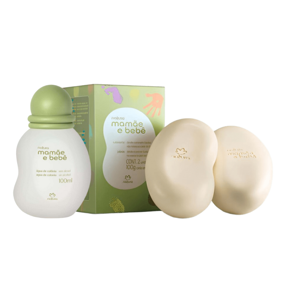 Mamãe e Bebê Natura Colônia 100ml + Sabonete 02un 100g