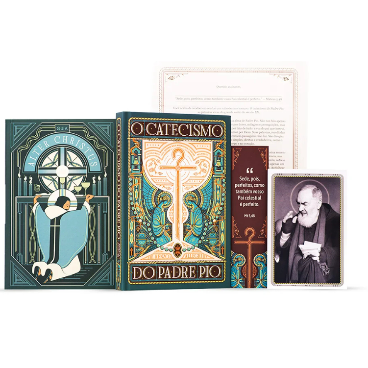 BOX Catecismo Padre Pio - Renzo Allegri - MInha Biblioteca Católica - MBC