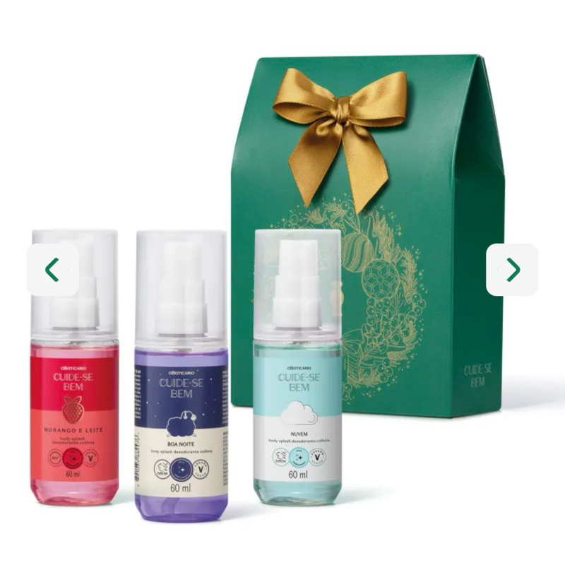 Kit Presente Natal Cuide-Se Bem Mini Splashes (3 itens)