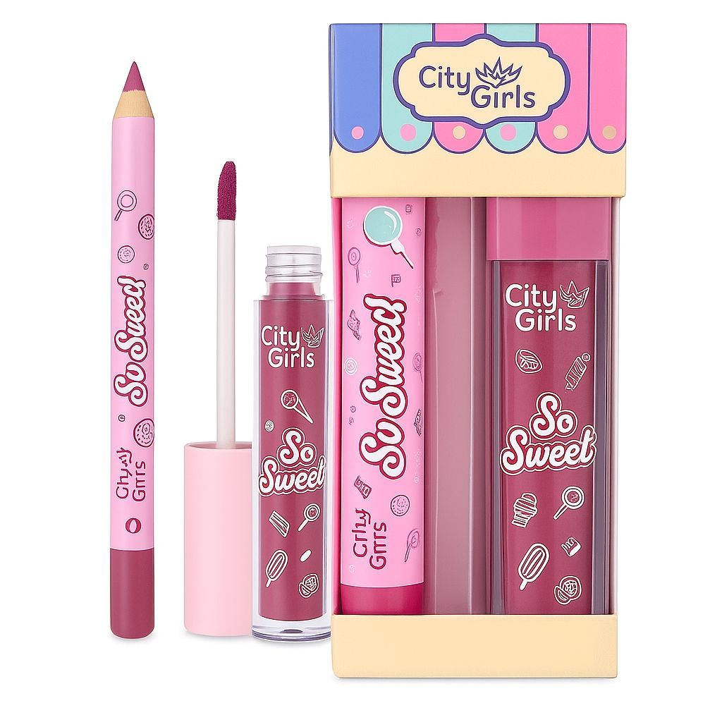 Kit Make Boca Batom Líquido Matte + Lápis Labial Alta Pigmentação e Longa Duração Lip Combo Maquiagem
