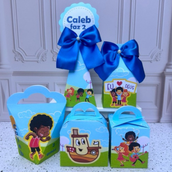 kit Personalizado 3 Palavrinhas Festa Menino PEGUE E MONTE  Kit Caixinha Lembrancinha