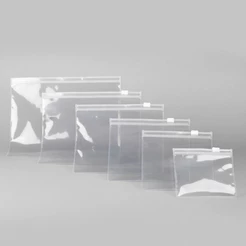 Kit 50 Mini Necessaire Transparente PVC Zíper - Multiuso (Viagem, Higiene, Make)