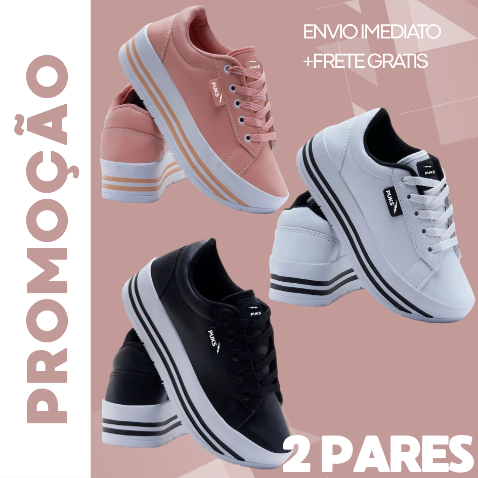Tênis Feminino Platarforma Alta Casual Versátil Básico Social Leve Elegante Moda Menina Lindo 2P em Oferta na Shopee