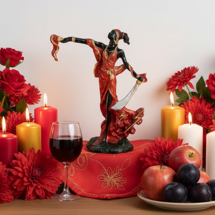 Imagem Iansã Orixá em Resina 20cm Umbanda Decoração Altar Espiritual Arte Sacra em Oferta na Shopee