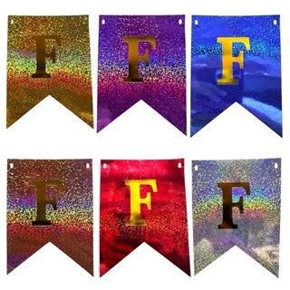 Letras Faixa Bandeira Perolada Holográfica Feliz Aniversário Bandeirola C90903 em Oferta na Shopee