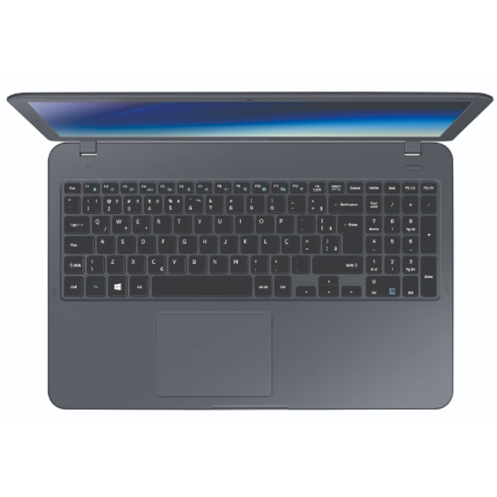 Skin Proteção para Notebook Samsung Book NP350XAA  - Moldura da tela + Moldura do teclado e touch + Fundo + Logo Samsung