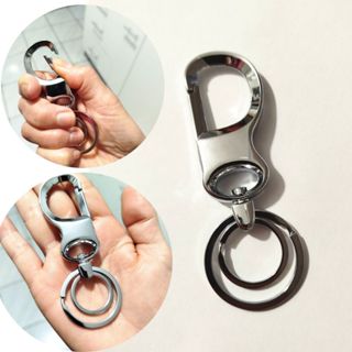 Chaveiro Mosquetão Prata  Chaves De Carro E Casa Super Resistente Mod w018 - Unidade em Oferta na Shopee