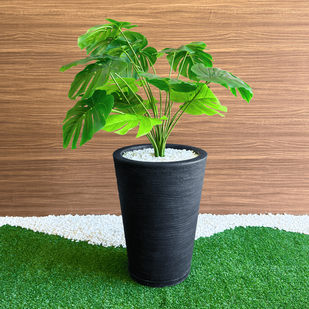 Vaso coluna decorativo com prato para plantas em area interna e externa