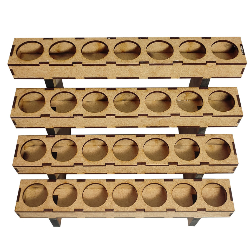 Expositor Organizador de Óleos Essenciais MDF - 28 Furos