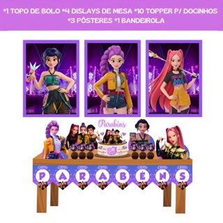 Kit Festa Em Casa - Guerreiras Do K-Pop - Huntrix - Só Um Bolinho em Oferta na Shopee
