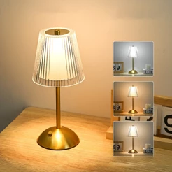 Abajur Recarregável Luminária Luz Led Branco Quente Ajustável USB Quarto Sala