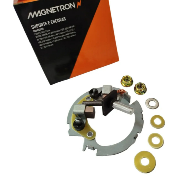 Suporte e Escovas da Partida da Moto NX 350 / CBX/XR 200 / FALCON / TWISTER / TORNADO / FAZER 250