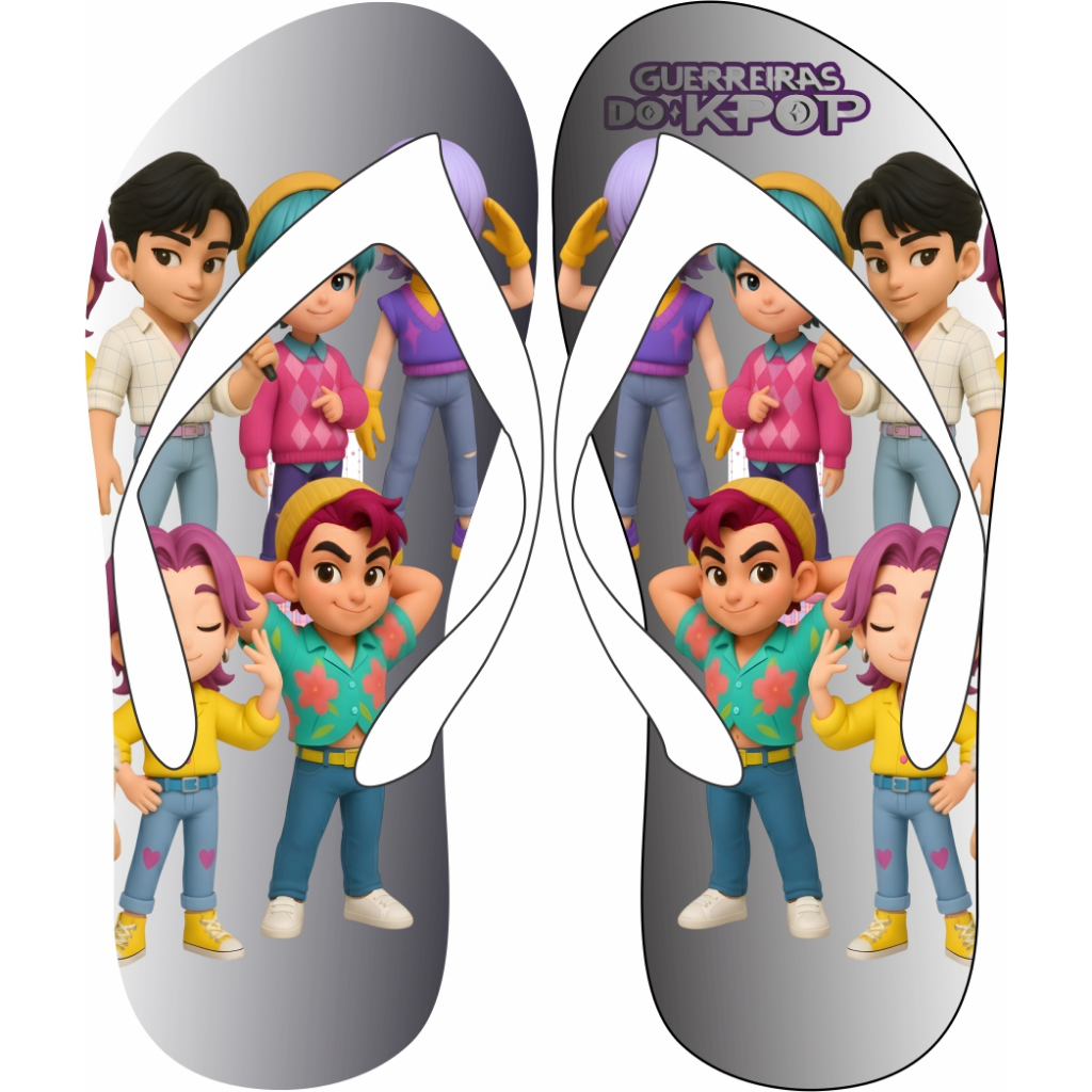 Chinelo Guerreiras k-pop adulto e infantil