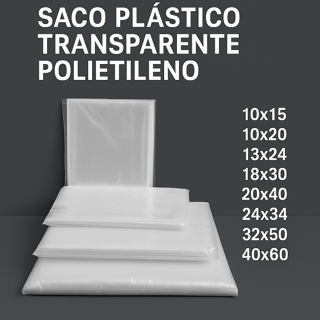 100 UNID. Saco Plástico PE Transparente em Oferta na Shopee