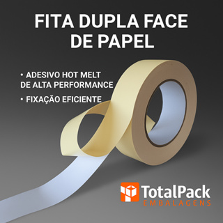 Fita Dupla Face Papel Branco 36X30 Liner Amarelo em Oferta na Shopee