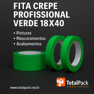 03 Rolos Fita Crepe Profissional Automotiva Verde 18X40 em Oferta na Shopee