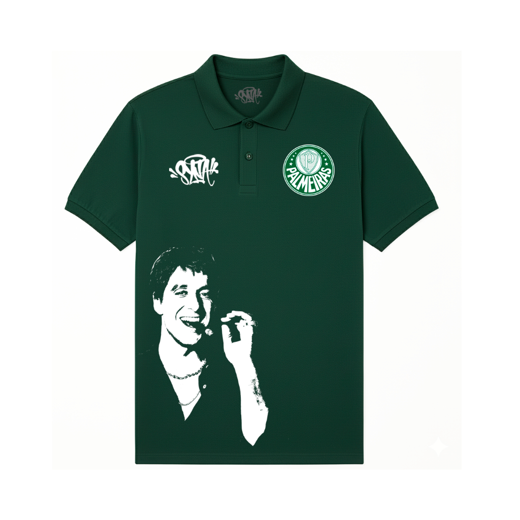 Camisa Polo Palmeiras Scarface Streetwear Algodão