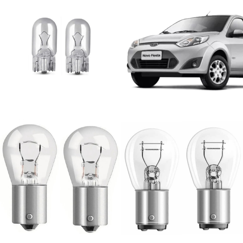 kit 6 Lâmpada Lanterna Traseira Seta Ré Freio Ford  Fiesta 2000 á 2014 em Oferta na Shopee