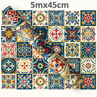 45Cm x5 Metros Papel De Parede Azulejo  Adesivo Auto Colante /Não Precisa de Cola em Oferta na Shopee