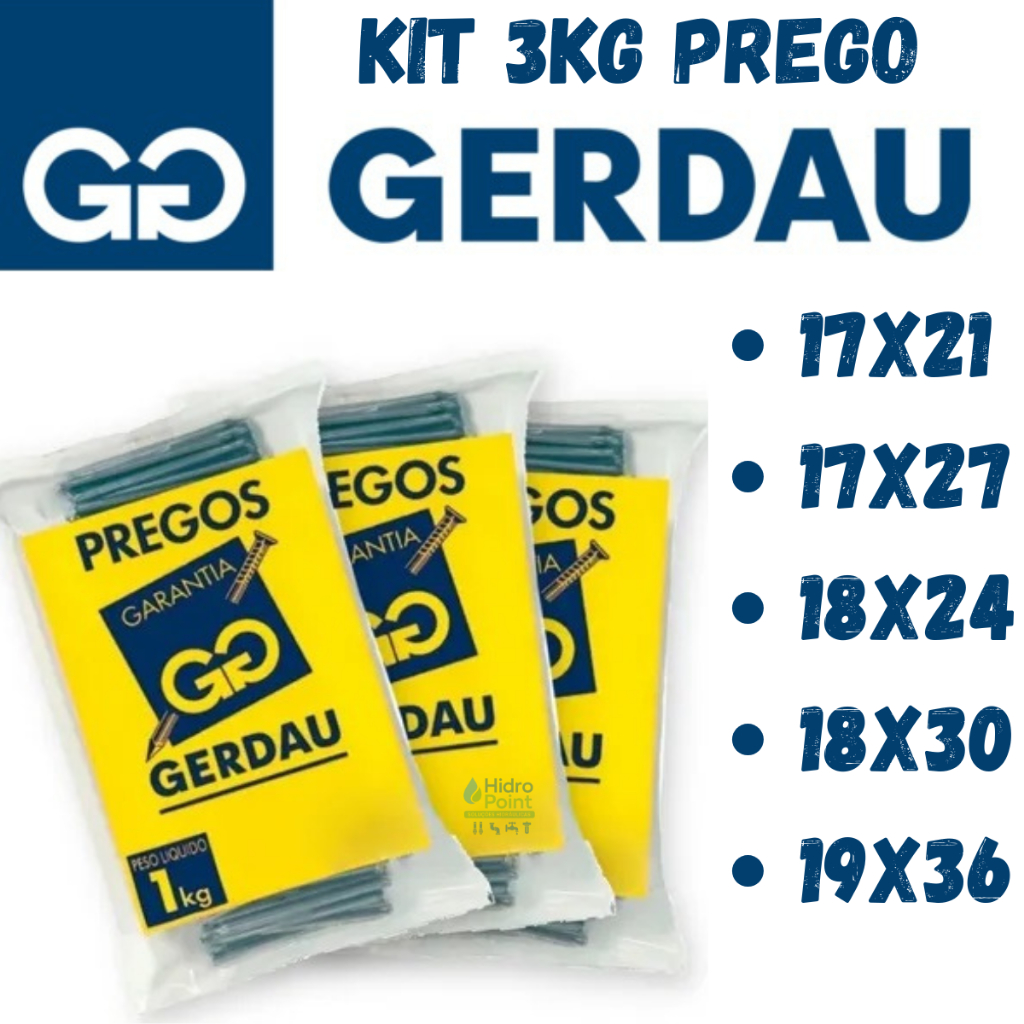 Prego 17x27 Gerdau: Onde Comprar | BuscaProdutos