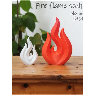 🔥 Escultura Decorativa Chama de Fogo – Design Moderno em 3D