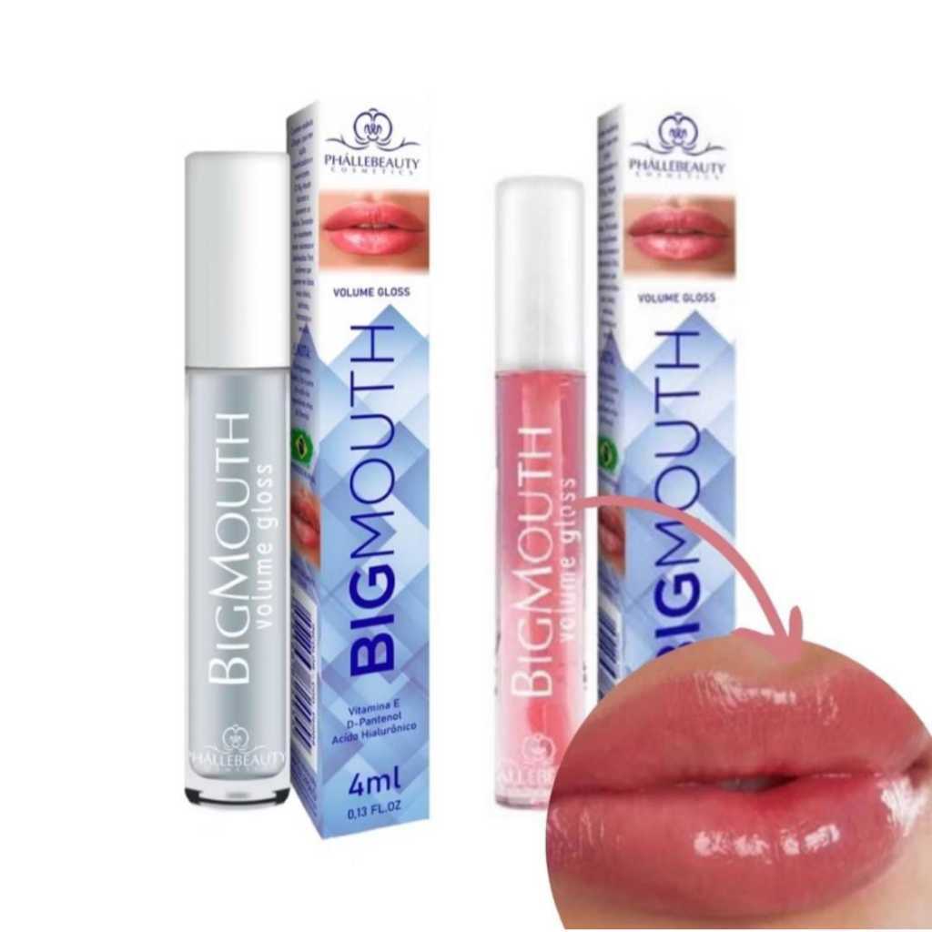 Big Mouth Volume Gloss PHALLEBEAUTY(Rosa Claro E Rose Brilho) em Oferta na Shopee