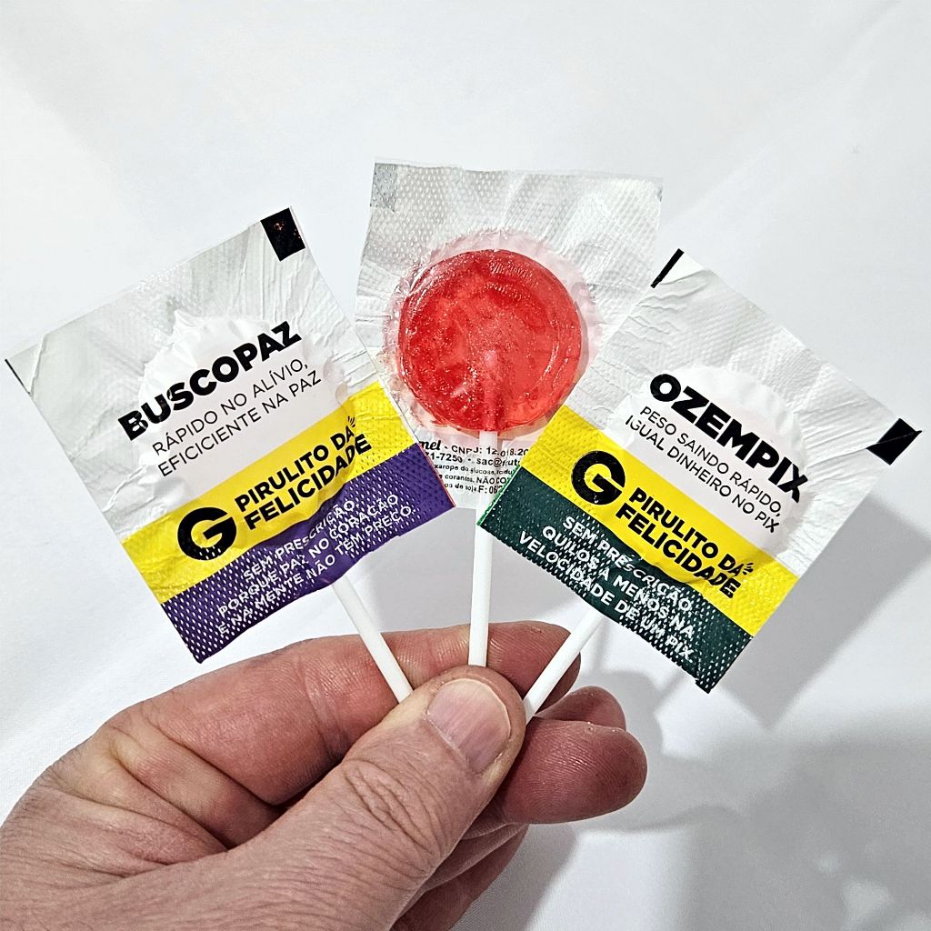 Pirulitos da Felicidade Divertidos (FrutPop Já Personalizados)