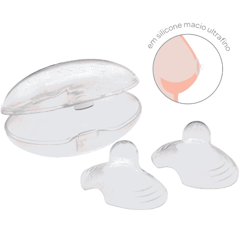 Protetor De Silicone Para Seios Buba com Estojo C/2 Unidade OU Pomada Lanolina para Rachadura Mamilo — imagem 2 de 2