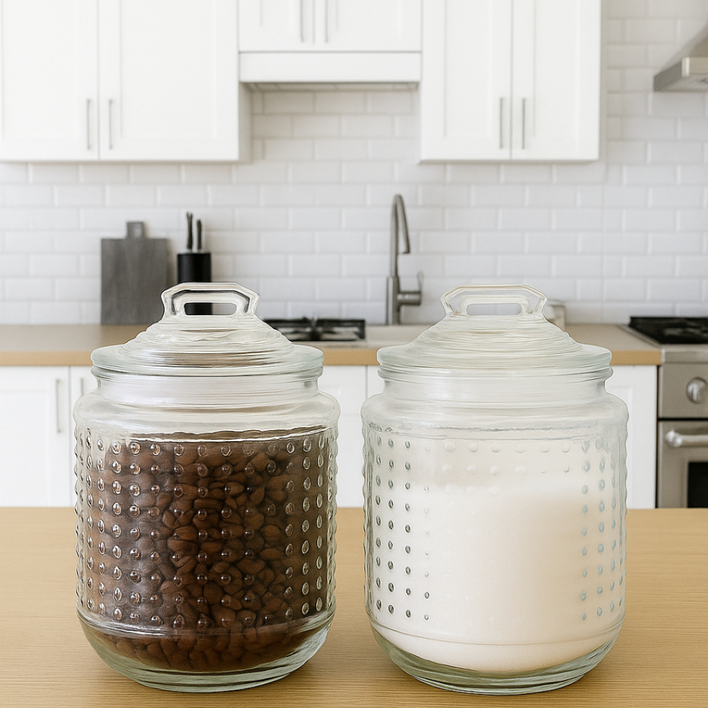 Kit de 2 Potes Vidro Herméticos 1,2L - Utilidade e Elegância para Cozinha - Cosy