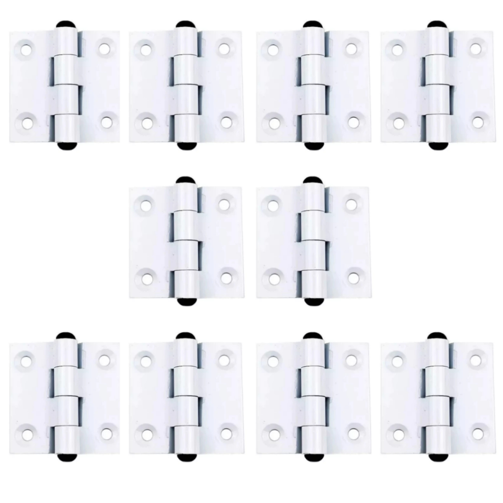 DOBRADICA 40X40 PORTA JANELA ABRIGO TELA *KIT 10 PCS* BRANCO