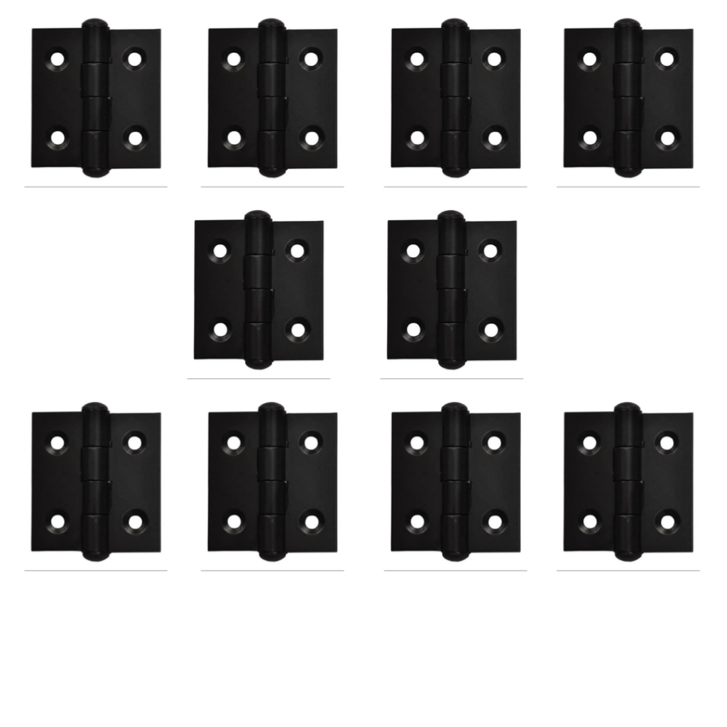 DOBRADICA 40X40 PORTA JANELA ABRIGO TELA *KIT 10 PCS*  PRETO