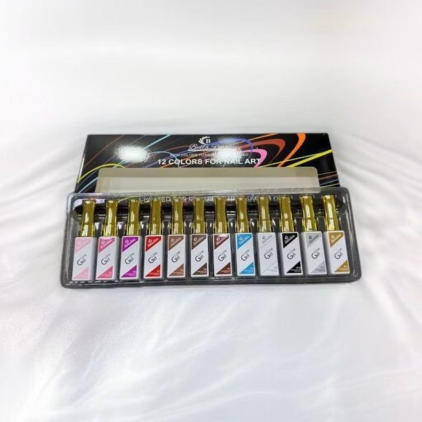 Kit Coleção Esmalte Em Gel 12 Cores Bella Rosa Unha Arte Led UV Colorido Envio Imediato Glow Up