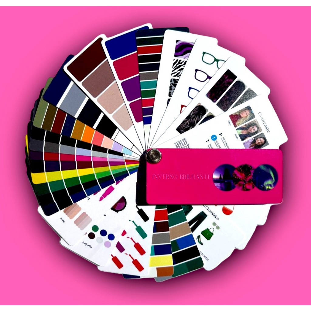 Coloração Pessoal - Mini Cartela - Inverno Brilhante em Oferta na Shopee