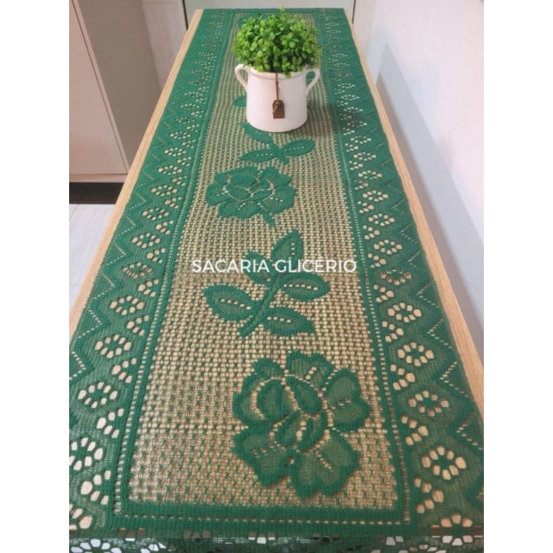 Passadeira de Mesa Caminho de Mesa Posta Decoração Renda